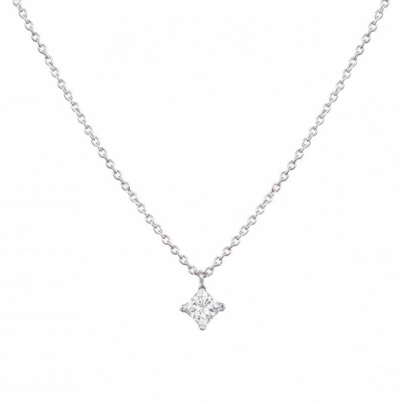 Princess Cut Diamond Necklace