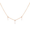 Triple Tapered Baguette Chain Necklace