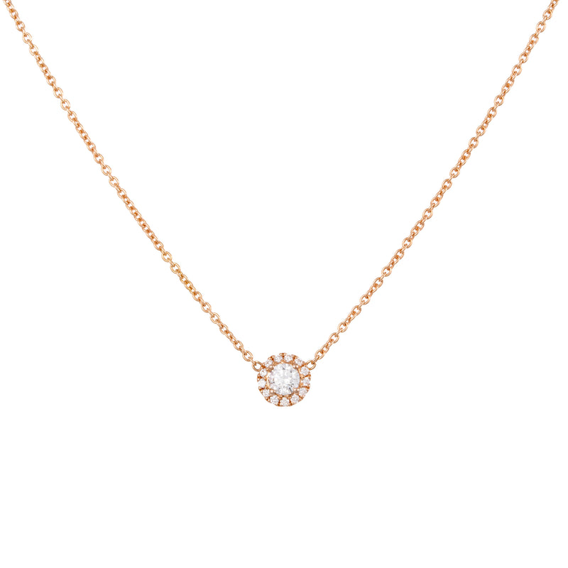 Halo Diamond Chain Necklace